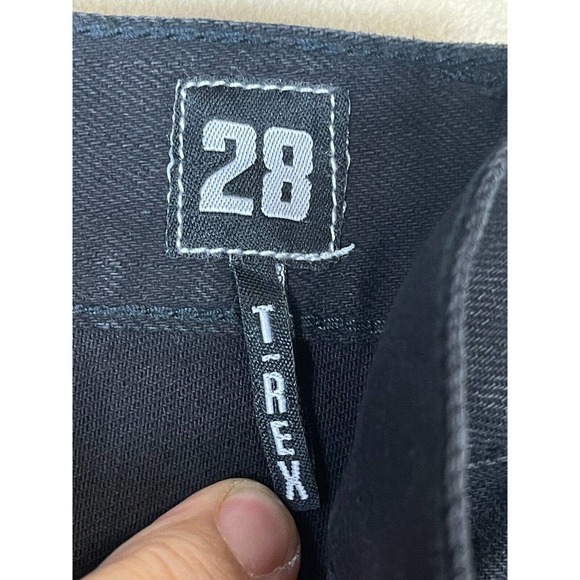Fox Racing Jeans Adult 28 Black T-Rex Straight Leg Mid Rise Denim Womens NWT - Picture 8 of 14